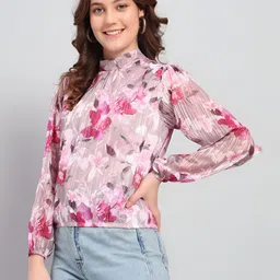 Deewa Floral Printed Bishop Sleeves Top image 4