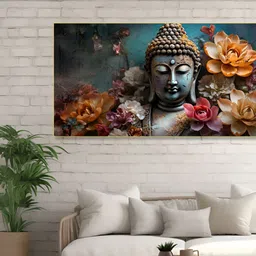 nestroots Blue & Orange 1 Piece Canvas Other Wall Paintings-picture-15