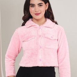 TANDUL Women Lightweight Crop Tailored Jacket with Embroidered-picture-42