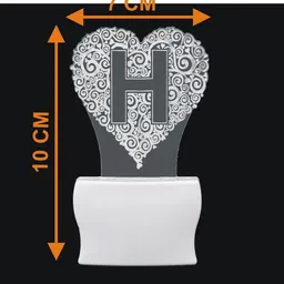 1ST TIME White & Transparent 4-Pcs 3D Illusion LED Plug Night Lamps image 5