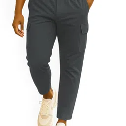 MULTIWA Men Relaxed Straight Leg Straight Fit High-Rise Cargos Trousers-image-8