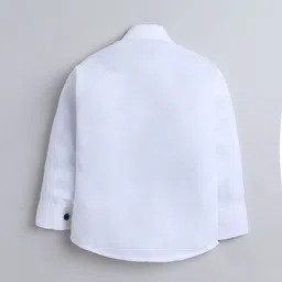 YK Boys Leaf Motifs Self Design Shawl Collar -Pcs Pcs Suits With Bow image 3