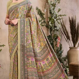 Reboot Fashions Floral Pure Crepe Saree-picture-38