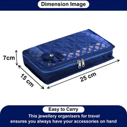 Kuber Industries Blue Set of 1 Regular Jewellery Organiser Organisers image 4