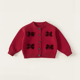 LULU & SKY Girls Cardigan with Applique Detail-picture-45