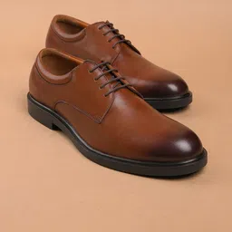 The Brown Hide Men Formal Leather Derbys-picture-31