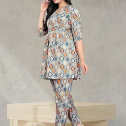 KANUDA Women Black Poly Crepe Kurta Sets-image-9