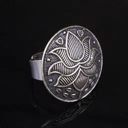 Adwitiya Collection Oxidized Adjustable Finger Ring-picture-13