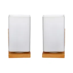 Somil Premium Designer Glass Wall / Night Lamp Elegant & Stylish Dcor Accent for Modern Interiors, color- - White Size- 20 X 22.5 X 29.5 CM-picture-13