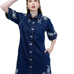 COSMIC TRIO Floral A-Line Mini Dress-picture-36
