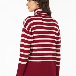 glitchez Self-Striped Oversized Fit Pullover image 2