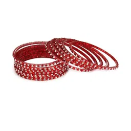 SOMIL Women Red Bangles and Kada Set image 2