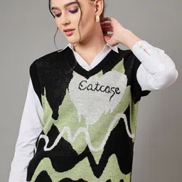 KASMA Women Colourblocked Woollen Pullover-picture-37