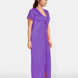 Be You Pack Of 4 Satin Maxi Nightdress With Robe image 3