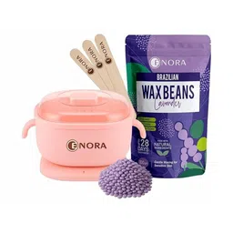 ENORA Lavender Sillicone Brazilian Face Wax - 100 g Wax Heater & Spatula-picture-28