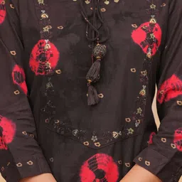 SARAI CREATIONS Women Bandhani Printed Regular Kurta with Trousers image 2