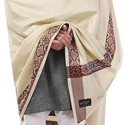 Kashmiri Thead Wool Self Design Men Shawl-picture-23