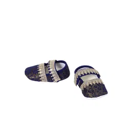 COCO CANDY Girls Brocade Booties with Golden Lace image 3