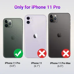 LIRAMARK Solid Printed iPhone 11 Pro Back Case Mobile Accessories image 5