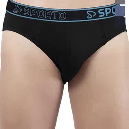 Sporto by Macho Pack Of 4 Combed Cotton Basic Briefs Sprto-M1010_B1-CH1-Dnm1-N1-XL-picture-16