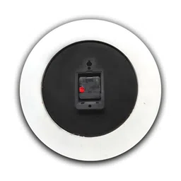 OLIVE TREE Off White & Black Round Wooden Analogue Wall Clock image 3