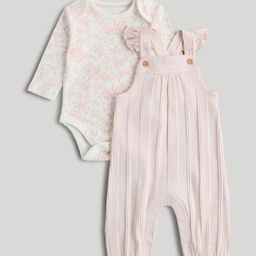 mothercare Printed Full Sleeve Dungaree and Bodysuit Set-picture-10