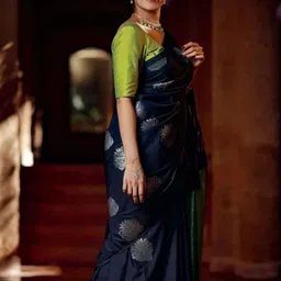 CANIZZARO Woven Design Zari Silk Blend Handloom Banarasi Saree image 2