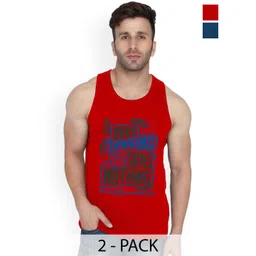 SLOWLORIS Men Pack of 2 Printed Bio-Wash Combed Cotton Innerwear Gym Vest-picture-16