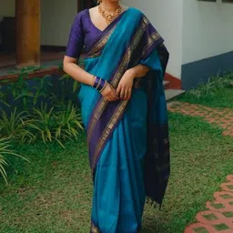 YAMUNE Woven Design Zari Art Silk Handloom Banarasi Saree-picture-16