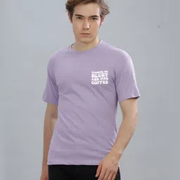 FALTU.CO Men Typography Printed Round Neck Pure Cotton Oversized T-shirt image 2