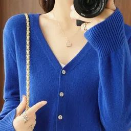 KPOP Women V-Neck Long Sleeves Cardigan Sweaters-picture-25