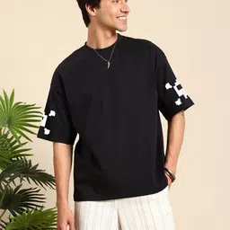 Mast & Harbour Drop-Shoulder Sleeves Oversized Cotton T-shirt image 1