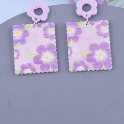 Estailo fashion Square Shaped Drop Earrings-picture-14