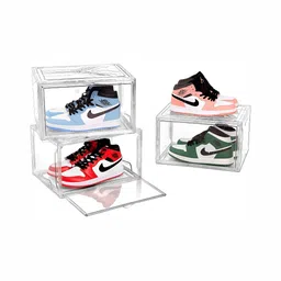 Sasimo Transparent Set of 3 Water Resistant Shoes Organiser Organisers image 2