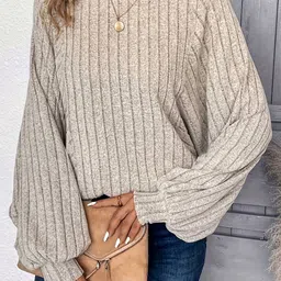 StyleCast Women Striped Round Neck Long Sleeves Pullover-image-72