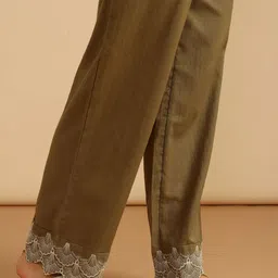 LIMEROAD Women Embroidered Flared Ethnic Palazzos image 4