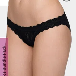 SweetFlirt Enterprises Pack Of 2 Lace Hipster Soft & Seamless Briefs image 2