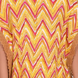 Billion Geometric Print Cotton Kaftan Crop Top image 2