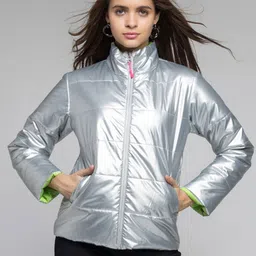 SHAYE Women Mock Collar Solid Casual Puffer Reversible Jacket-picture-34