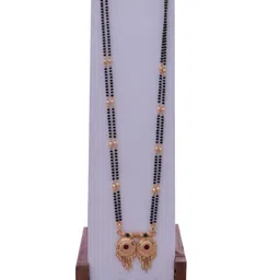 Ramdev Art Fashion Jwellery Gold-Plated Artificial Beads Long Mangalsutra image 2