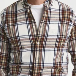 GANT Classic Checked Button Down Collar Long Sleeves Cotton Shirt image 3
