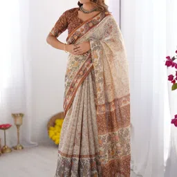 ALMAARI FASHION Ethnic Motifs Pure Cotton Kanjeevaram Saree-picture-14