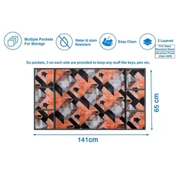 The Furnishing Tree Orange Plastic Refrigerator Cover image 2