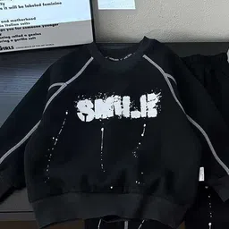 Xsole Boys Printed High Neck Long Sleeves Sweatshirt With Joggers image 3