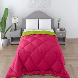 tundwal's Pink & Green Heavy Winter Double Bed Comforter-image-21