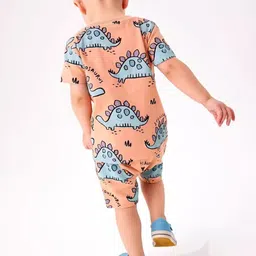 INCLUD Boys Printed Round Neck T-Shirt With Shorts image 2