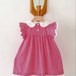 LULU & SKY Checked Peter Pan Collar Fit & Flare Dress image 2