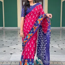 Mitera Floral Ikat Saree-picture-29
