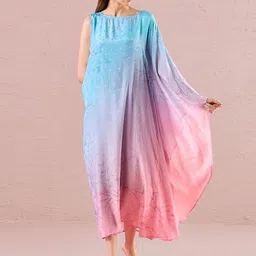 navyasa by liva Women Tie and Dye Printed A-Line Midi Dress-picture-35