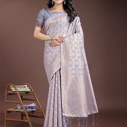 LeeliPeeri Designer Woven Design Zari Linen Blend Saree-picture-41